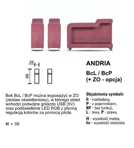 SOFA ANDRIA - ZESTAW MODUŁOWY - obrazek 8